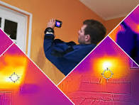 Thermal imaging scan identifying insulation gaps